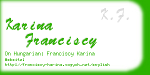 karina franciscy business card